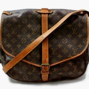 Auth Louis Vuitton Saumur 35 Bag #4113L21